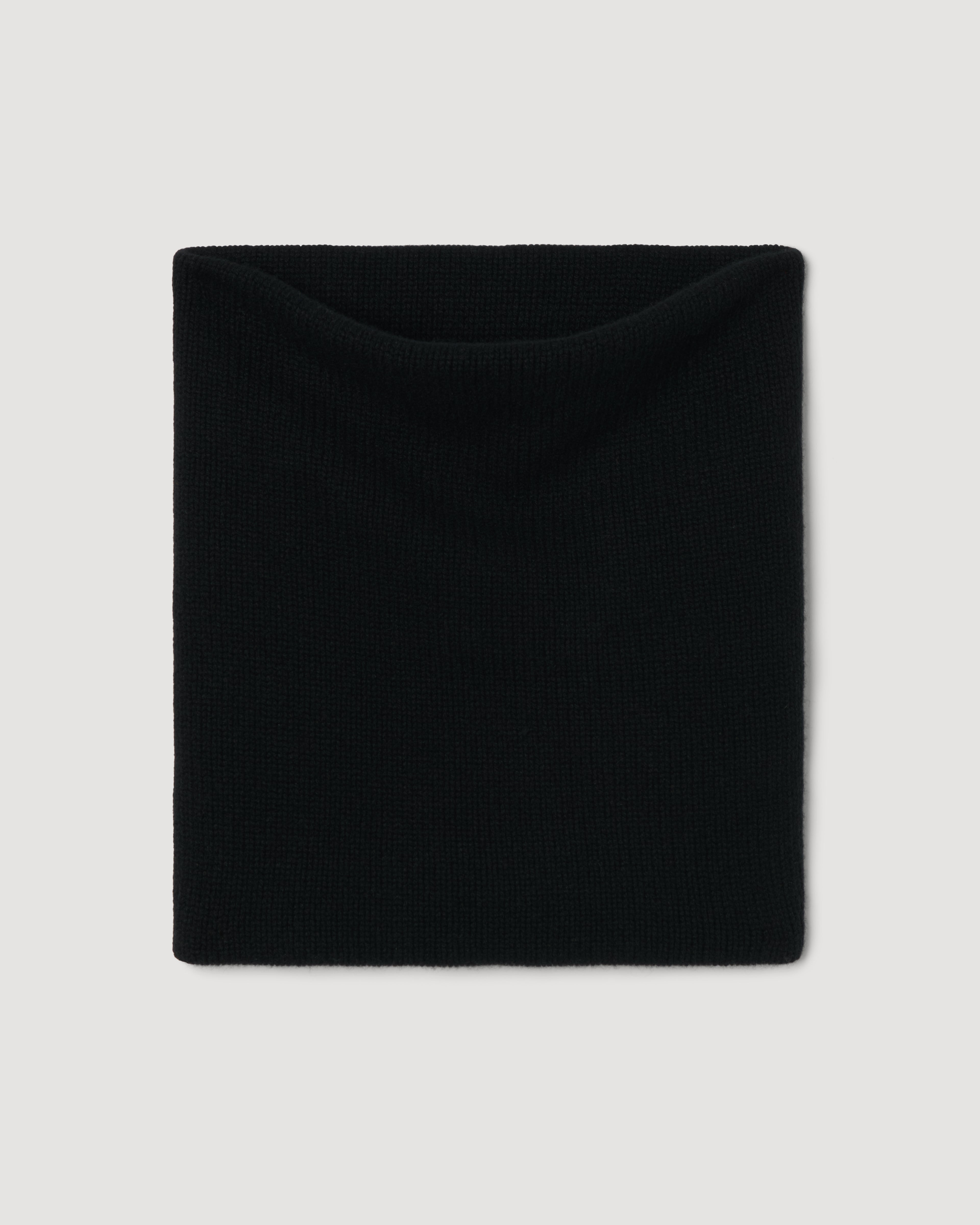 Fleur Snood in Wool Cashmere, Black - Veronica De Piante