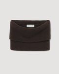 Veronica de Piante Fleur Snood in borsalino heavy-gauge wool cashmere knit packshot. Italian luxury neckwear