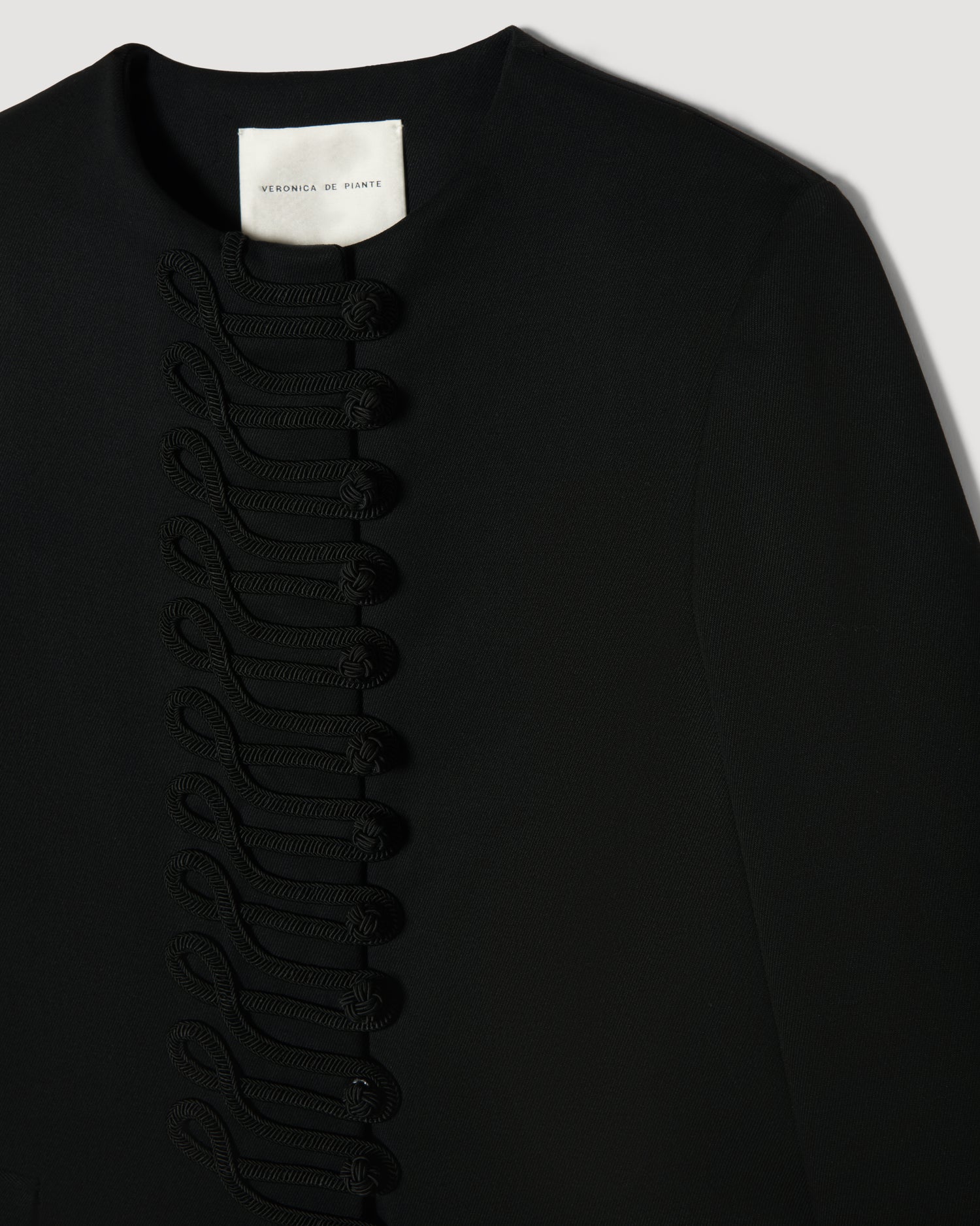 Miles Coat in Stretch Wool Twill,  Black