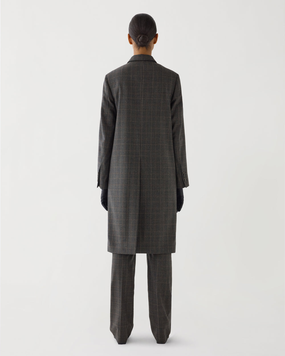 Blake Coat in Plaid Suiting, Dark Grey Plaid