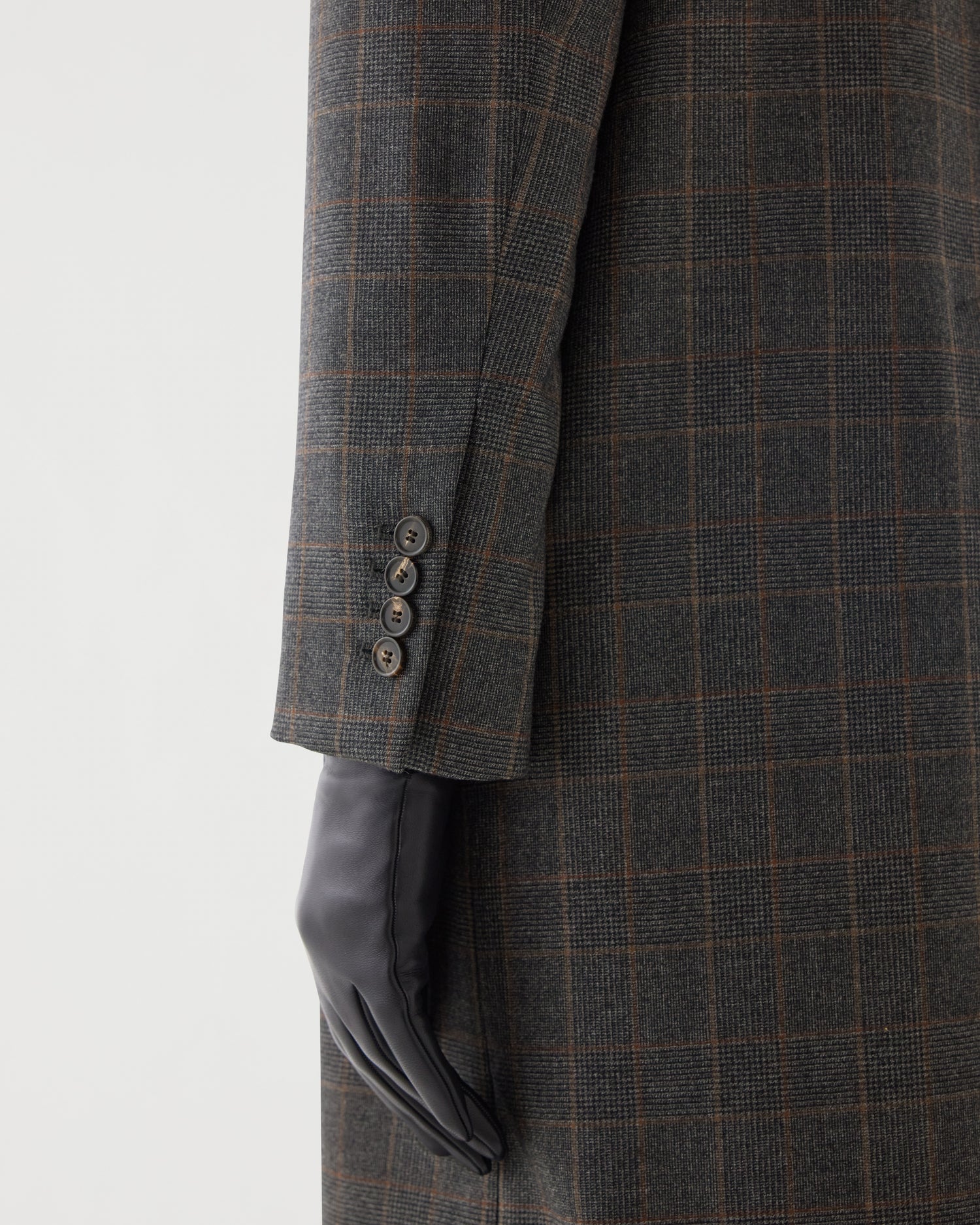 Blake Coat in Plaid Suiting, Dark Grey Plaid