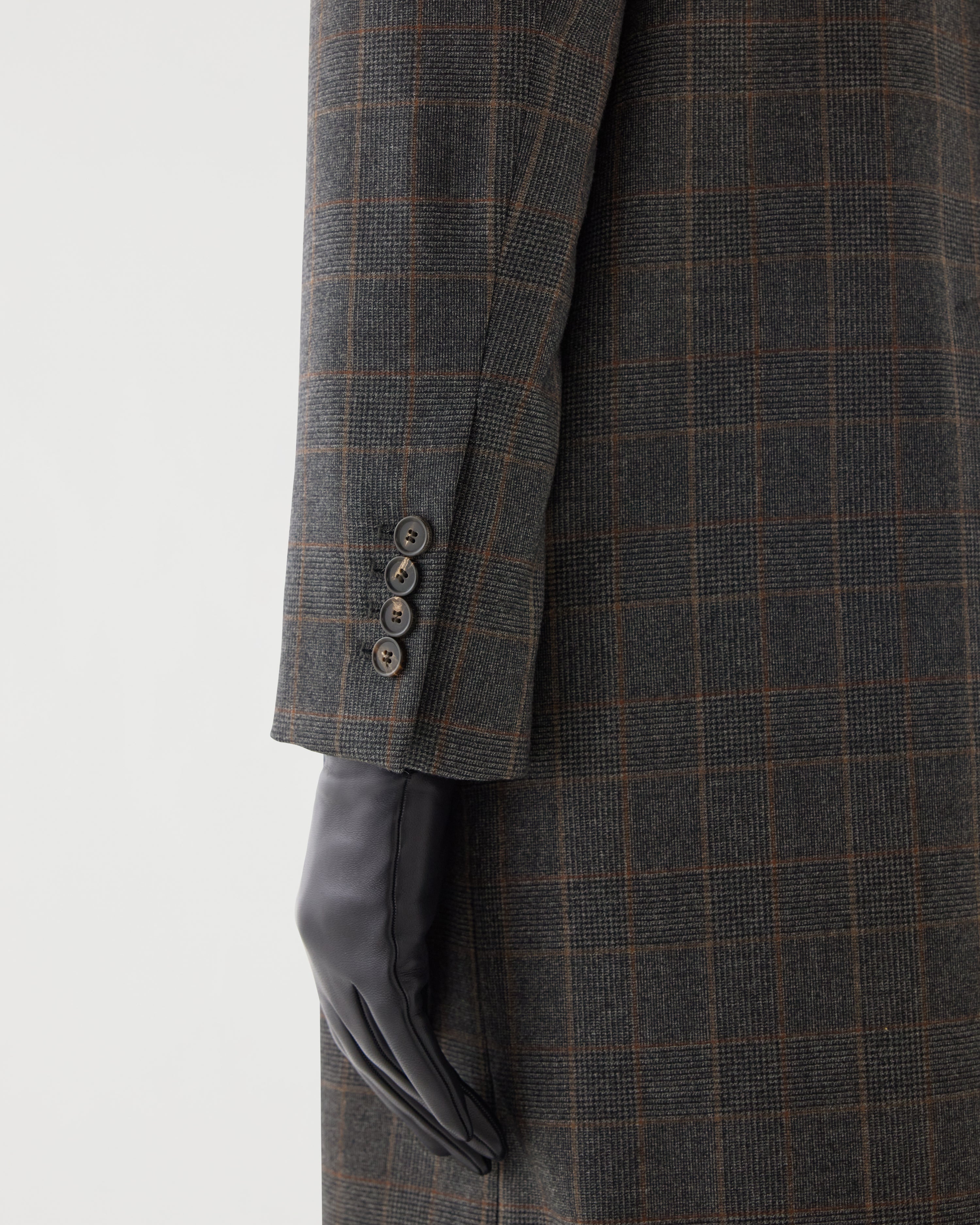 Blake Coat in Plaid Suiting, Dark Grey Plaid