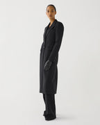 Meliha Coat in Grain de Poudre Wool,  Black - Veronica De Piante