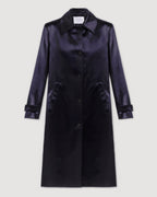 Heather Coat in Technical Cotton, Plum - Veronica De Piante