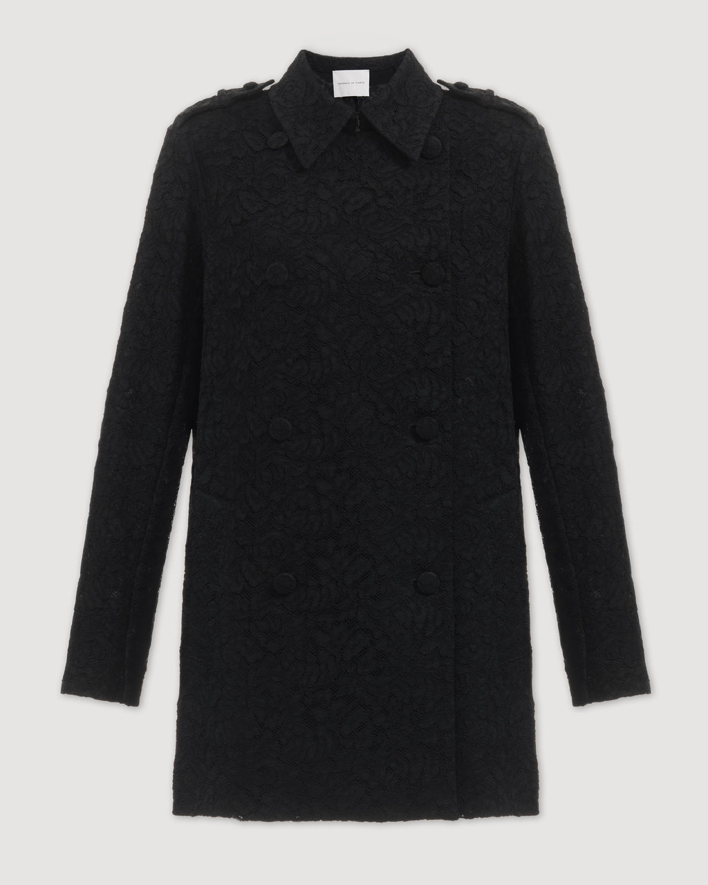 Charlotte Trench in Lace, Black - Veronica De Piante