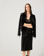 Colette Jacket In Calf Hair, Black