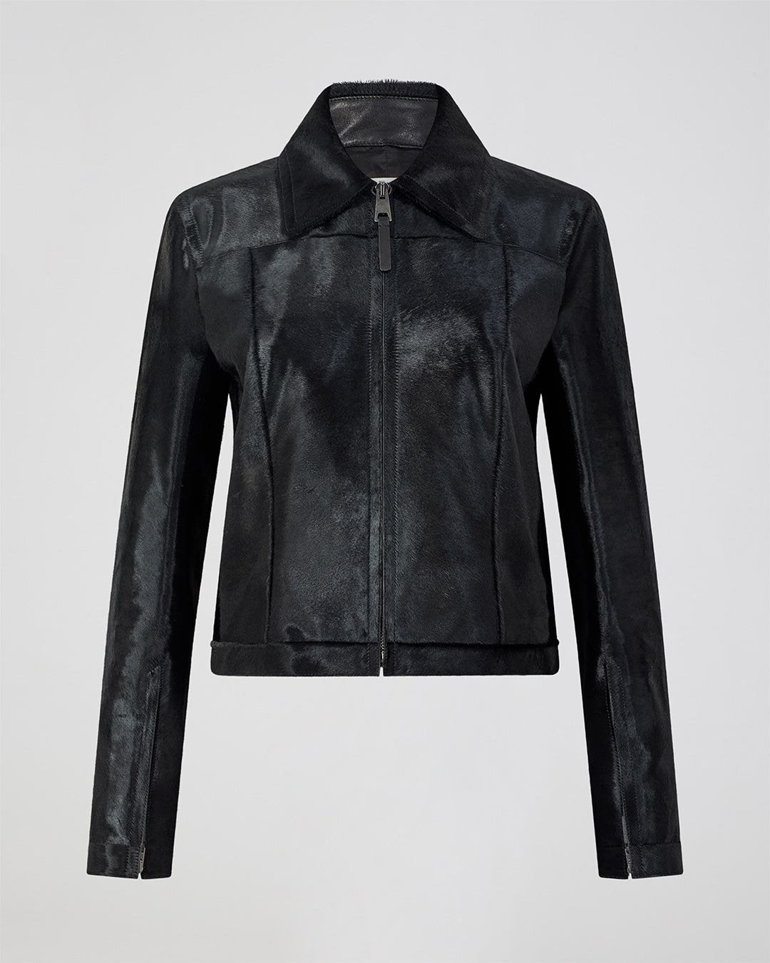 Colette Jacket In Calf Hair, Black