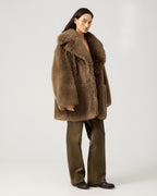 Gabriel Coat In Shearling, Brown