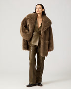 Gabriel Coat In Shearling, Brown