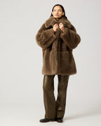 Gabriel Coat In Shearling, Brown