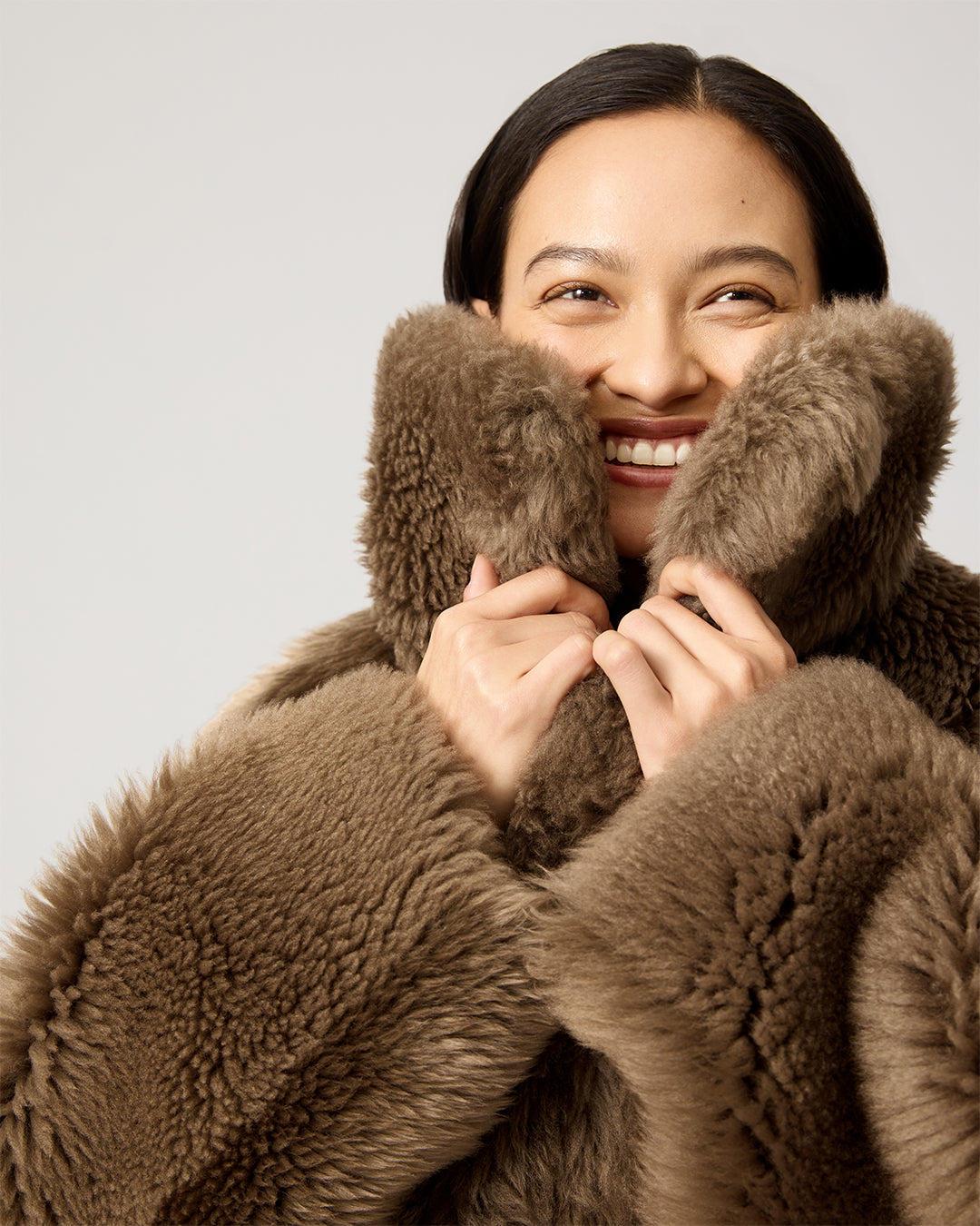 Gabriel Coat In Shearling, Brown