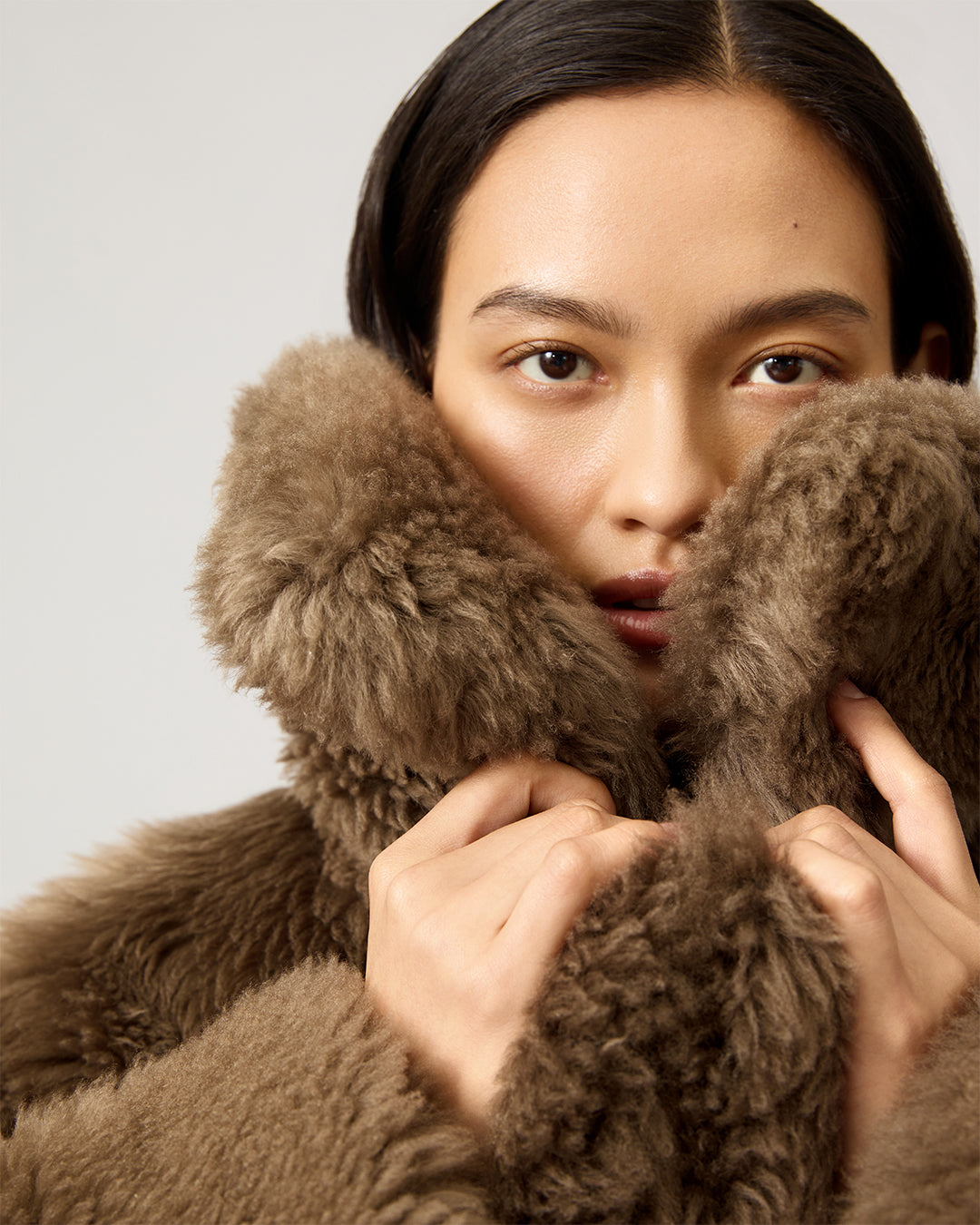 Gabriel Coat In Shearling, Brown