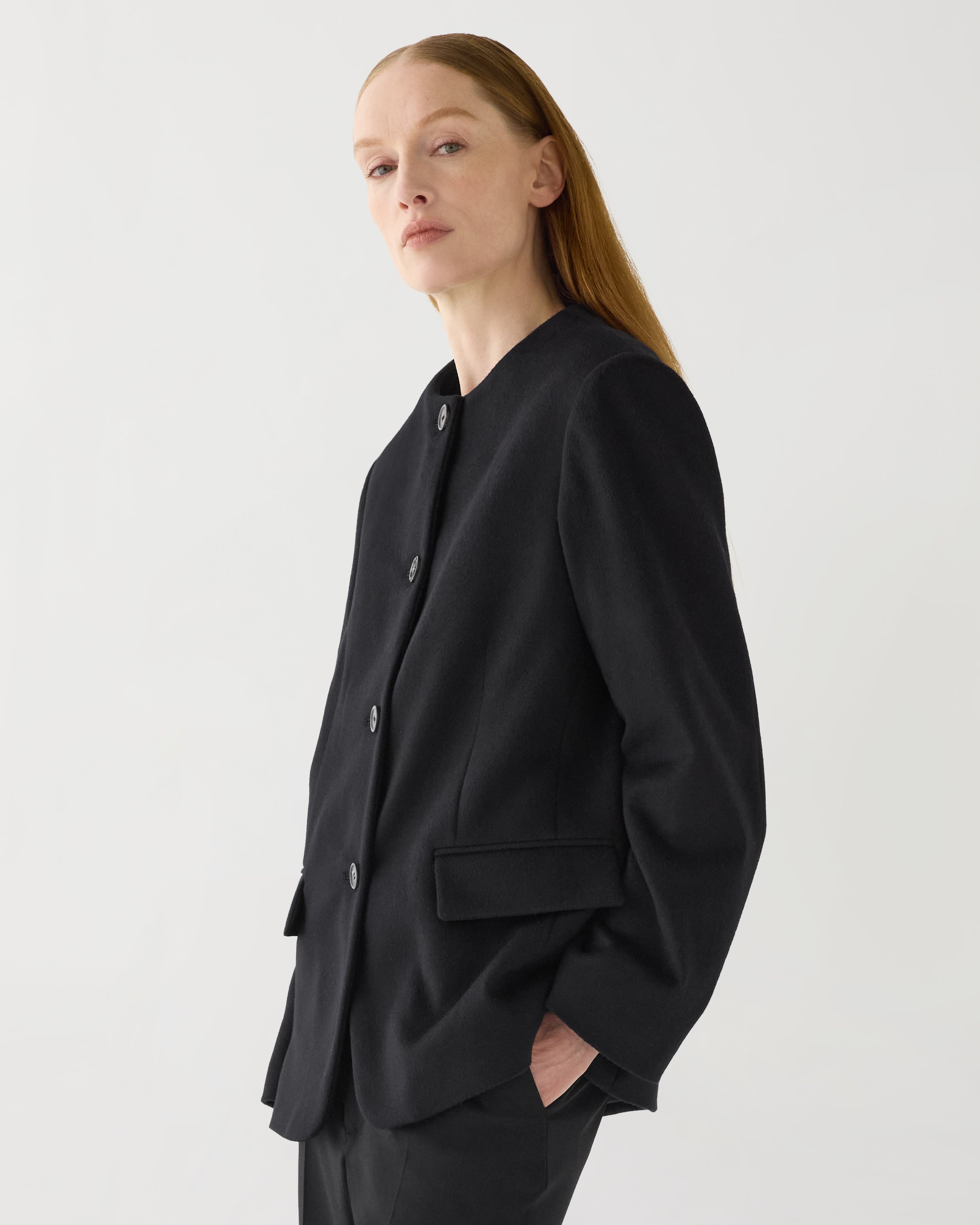 Oliver Jacket in Cashmere,  Black