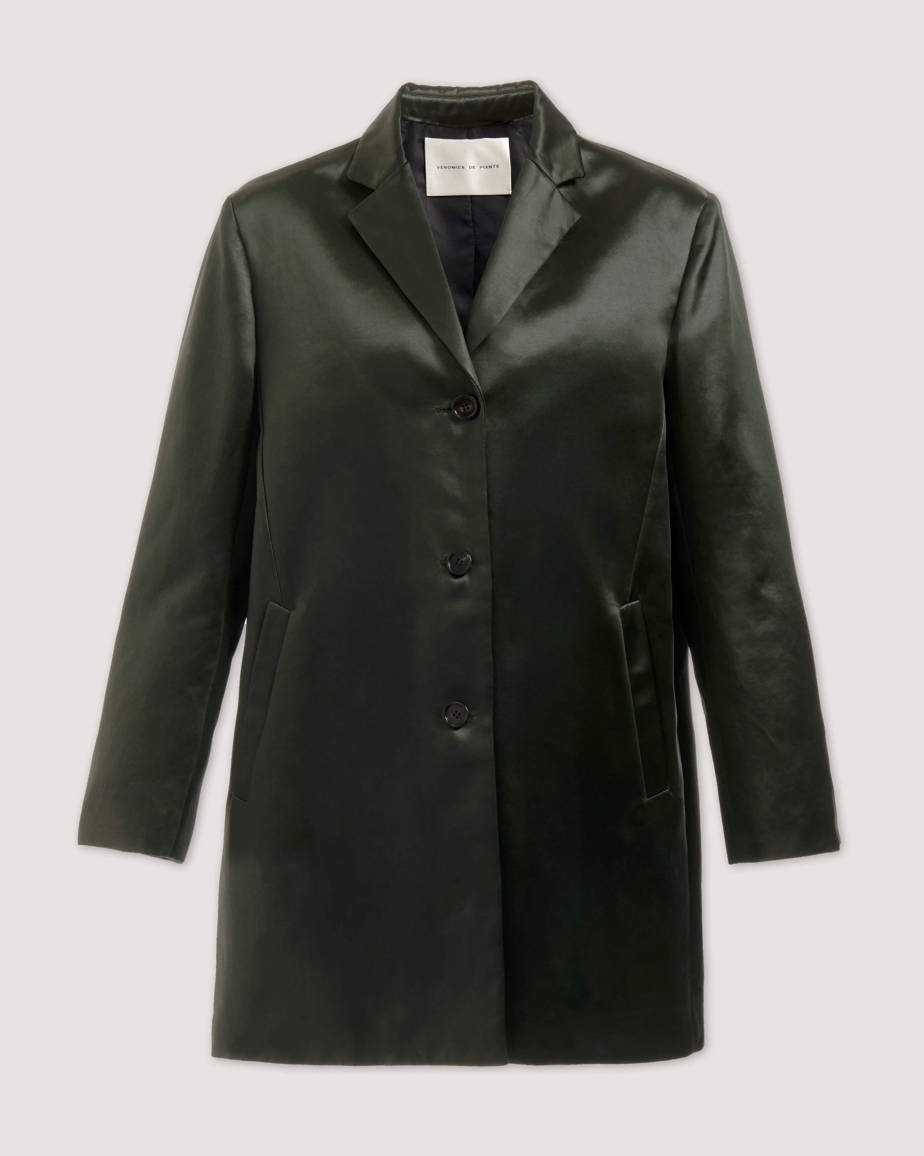 Leanor Jacket in Technical Cotton, Olive - Veronica De Piante