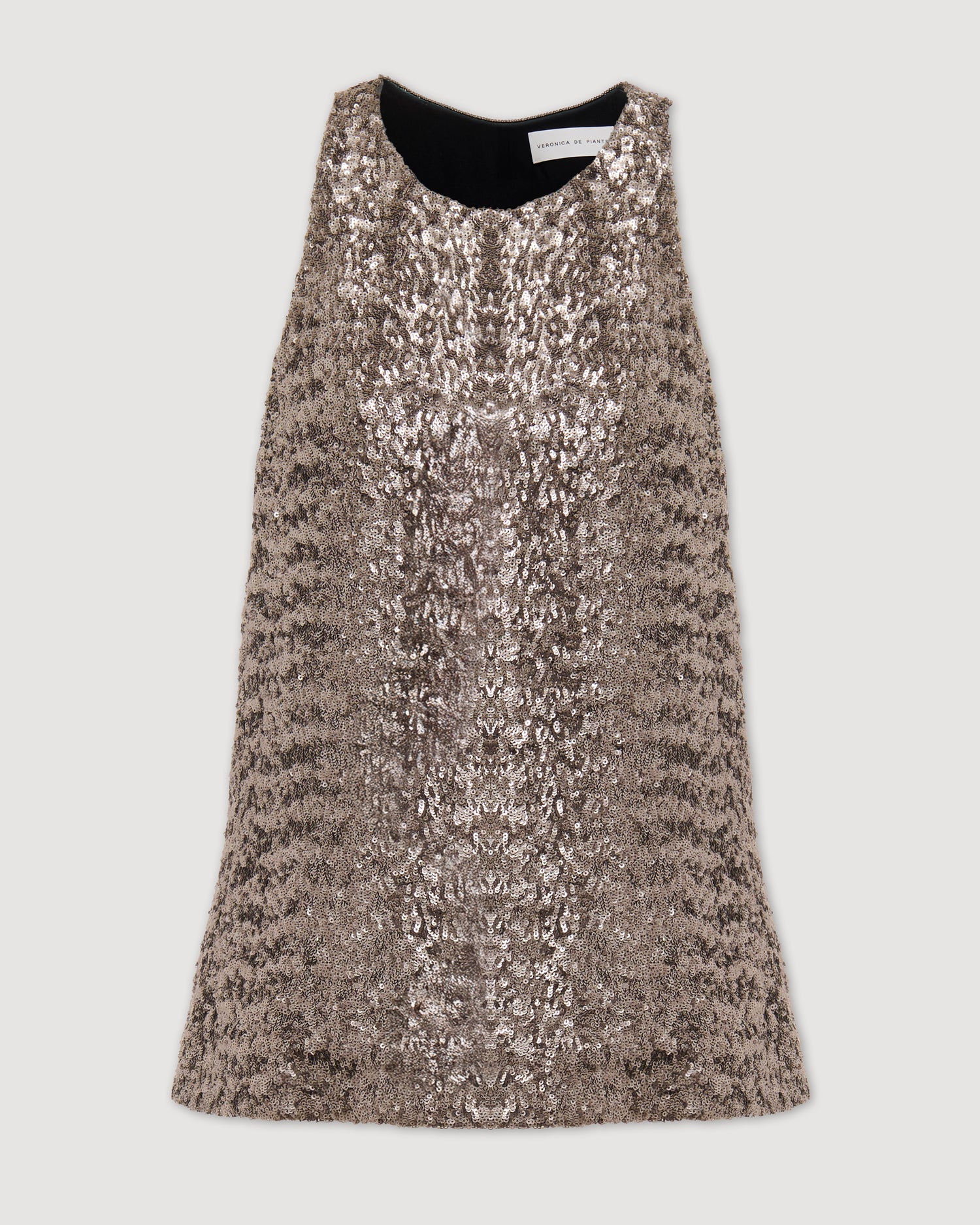 Alizeh Top in Flat Sequins, Champagne