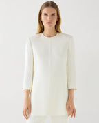 Ambar Tunic in Stretch Viscose Crepe, Off-White - Veronica De Piante