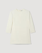 Ambar Tunic in Stretch Viscose Crepe, Off-White - Veronica De Piante