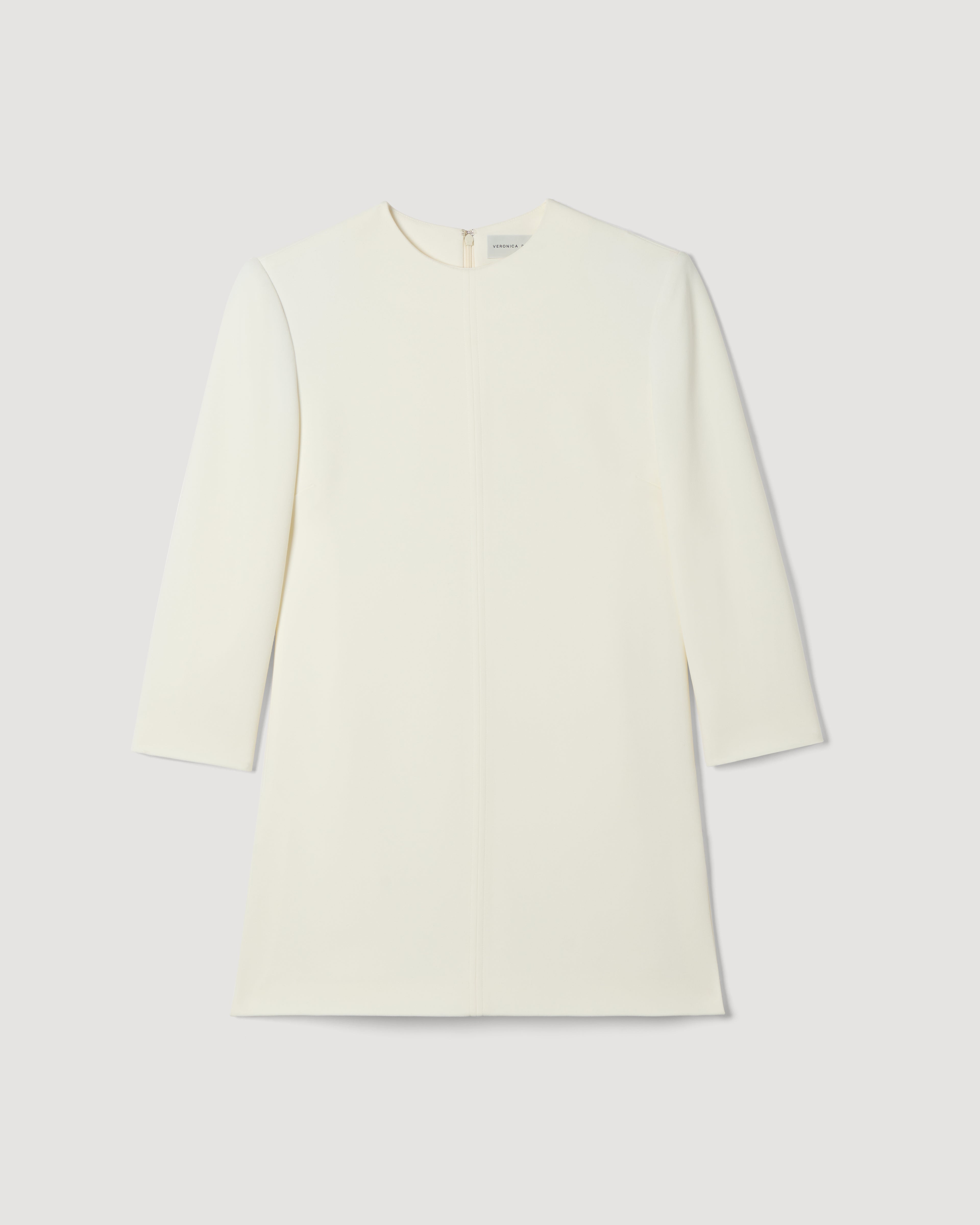 Ambar Tunic in Stretch Viscose Crepe, Off-White - Veronica De Piante