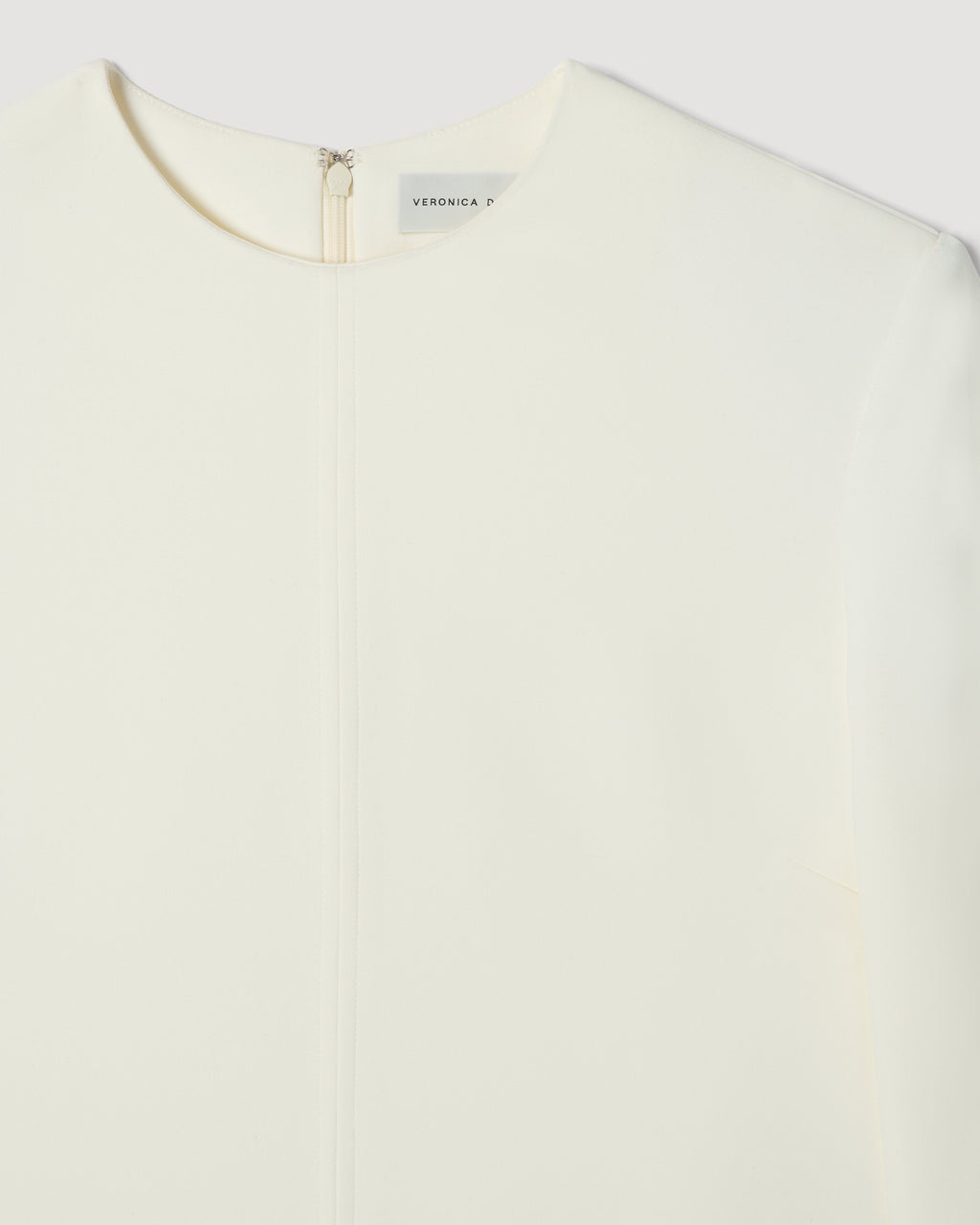 Ambar Tunic in Stretch Viscose Crepe, Off-White - Veronica De Piante