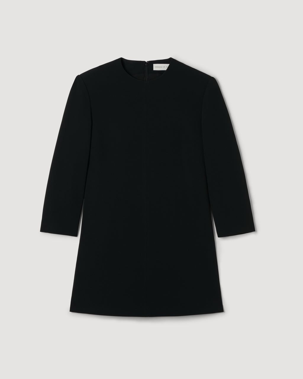 Black Ambar Tunic by Veronica De Piante made from stretch viscose crepe, featuring a flowing silhouette and elegant design.