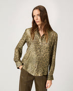 Julieta Shirt In Silk, Gold