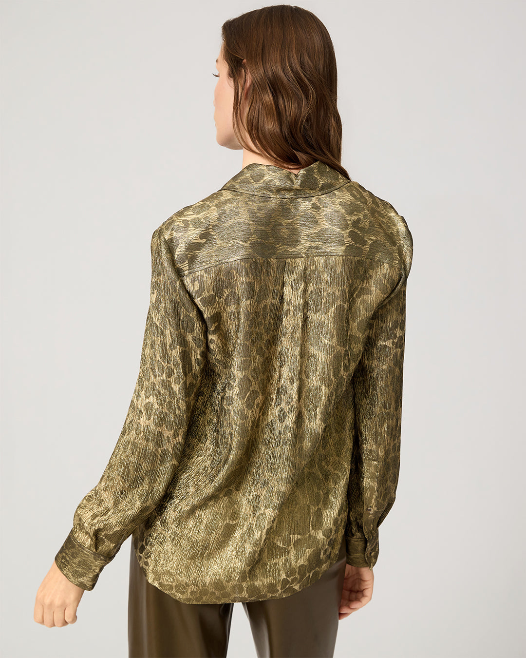 Julieta Shirt In Silk, Gold