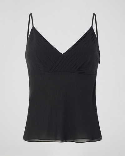 Lina Camisole in Georgette, Black