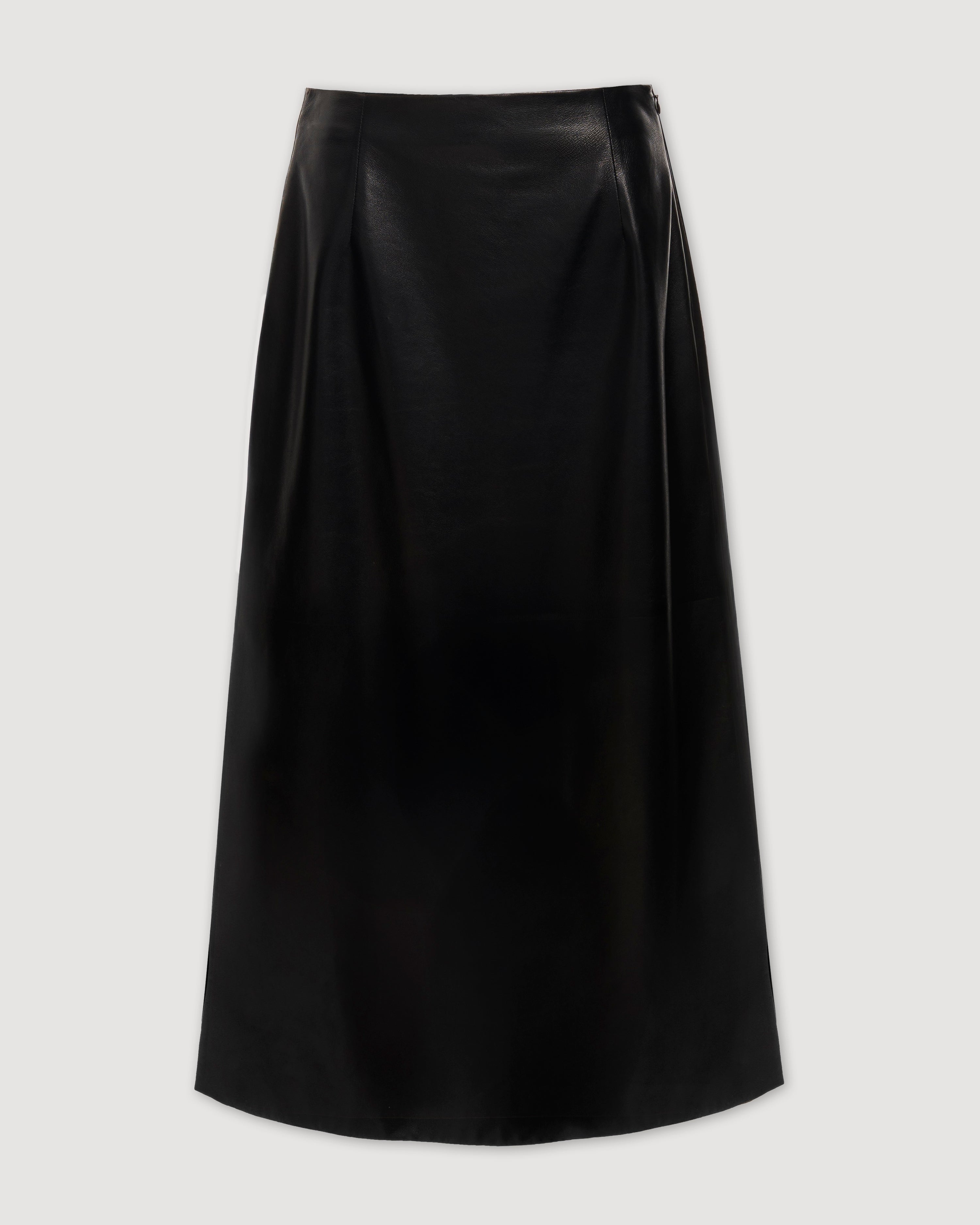 Gisele Skirt in Nappa Leather, Black