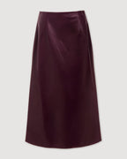 Gisele Skirt in Nappa Leather, Maroon - Veronica De Piante