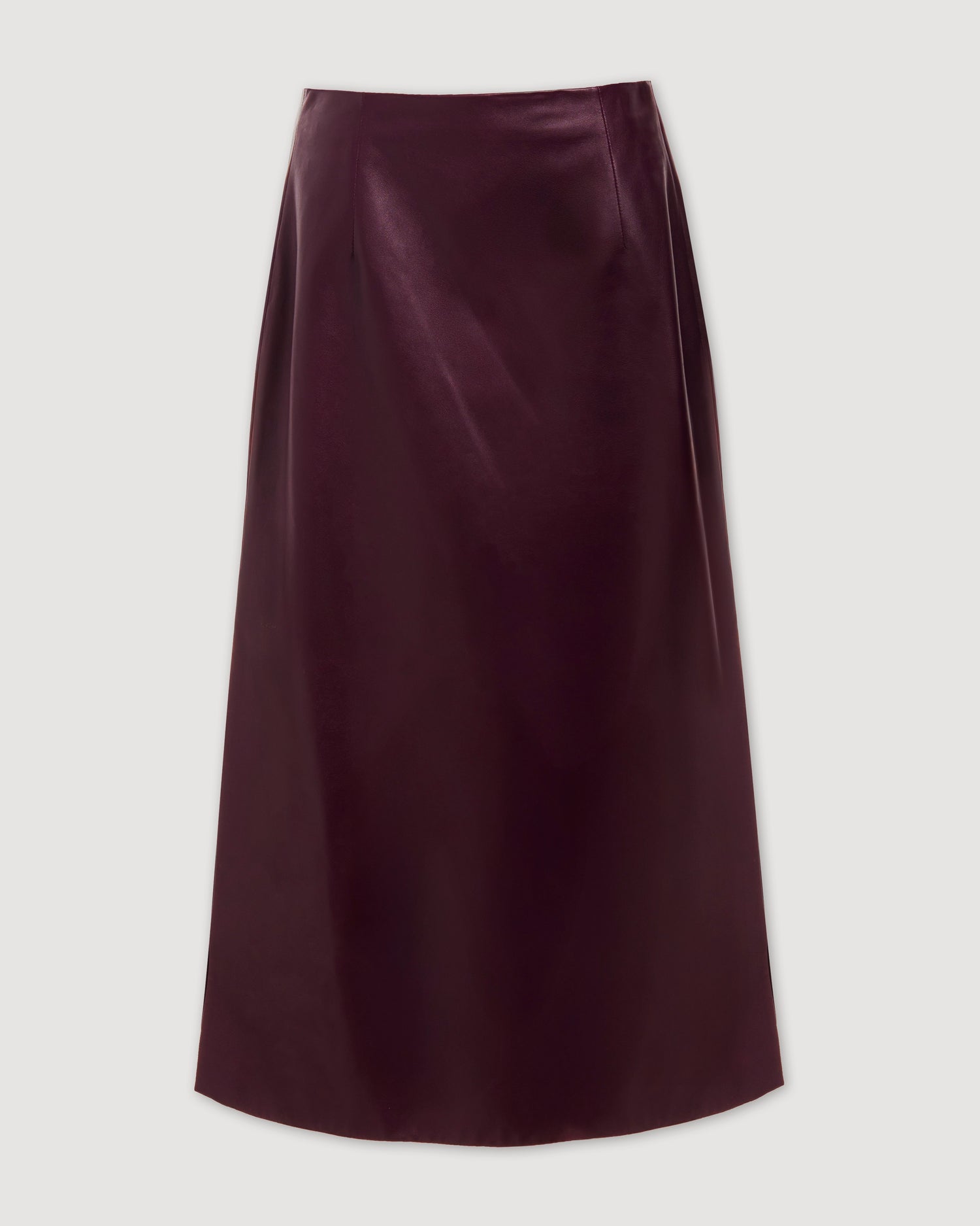 Gisele Skirt in Nappa Leather, Maroon