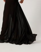 Sasha Skirt In Wool Voile, Black