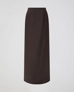 Genna Skirt In Cotton Mix, Dark Chocolate