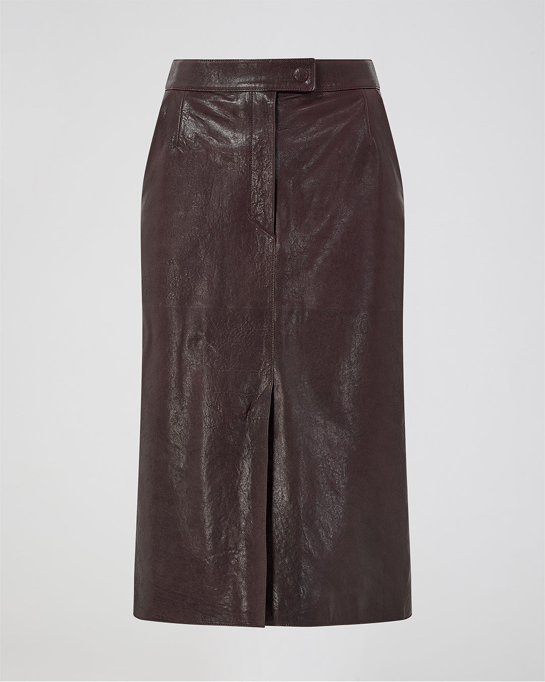 Maëlle Skirt In Leather, Chocolate