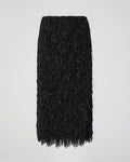 Ludo Skirt In Fringe Lurex Jacquard, Black
