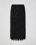 Ludo Skirt In Fringe Lurex Jacquard, Black