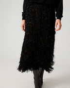 Ludo Skirt In Fringe Lurex Jacquard, Black