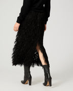 Ludo Skirt In Fringe Lurex Jacquard, Black