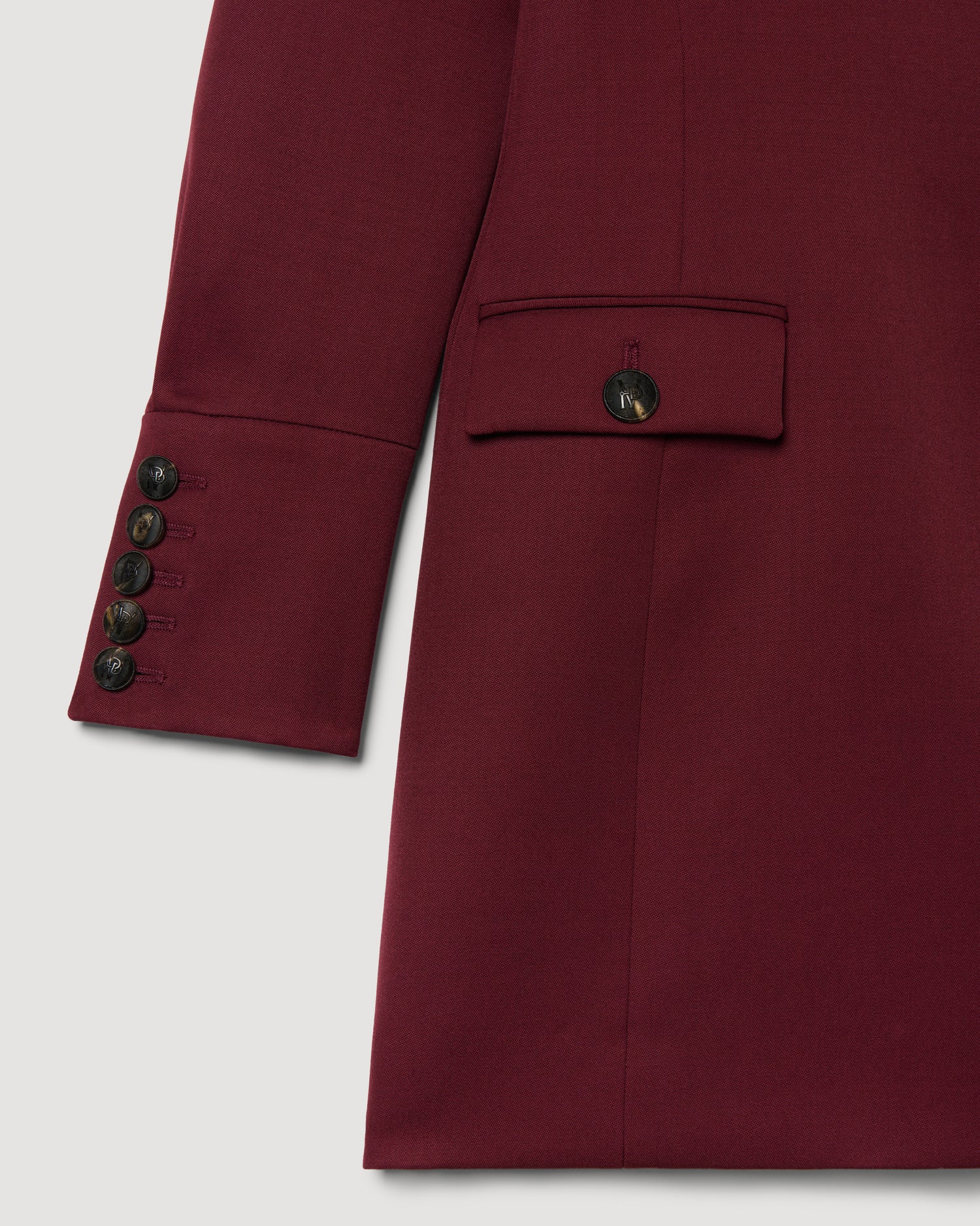 Elsie Dress in Grain de Poudre Wool,  Garnet