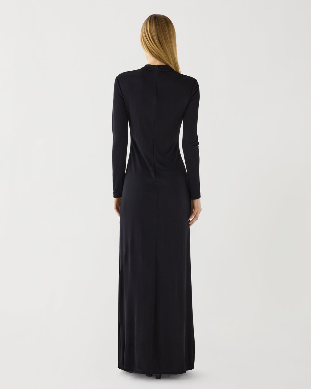 Catalina Dress in Compact Jersey,  Black