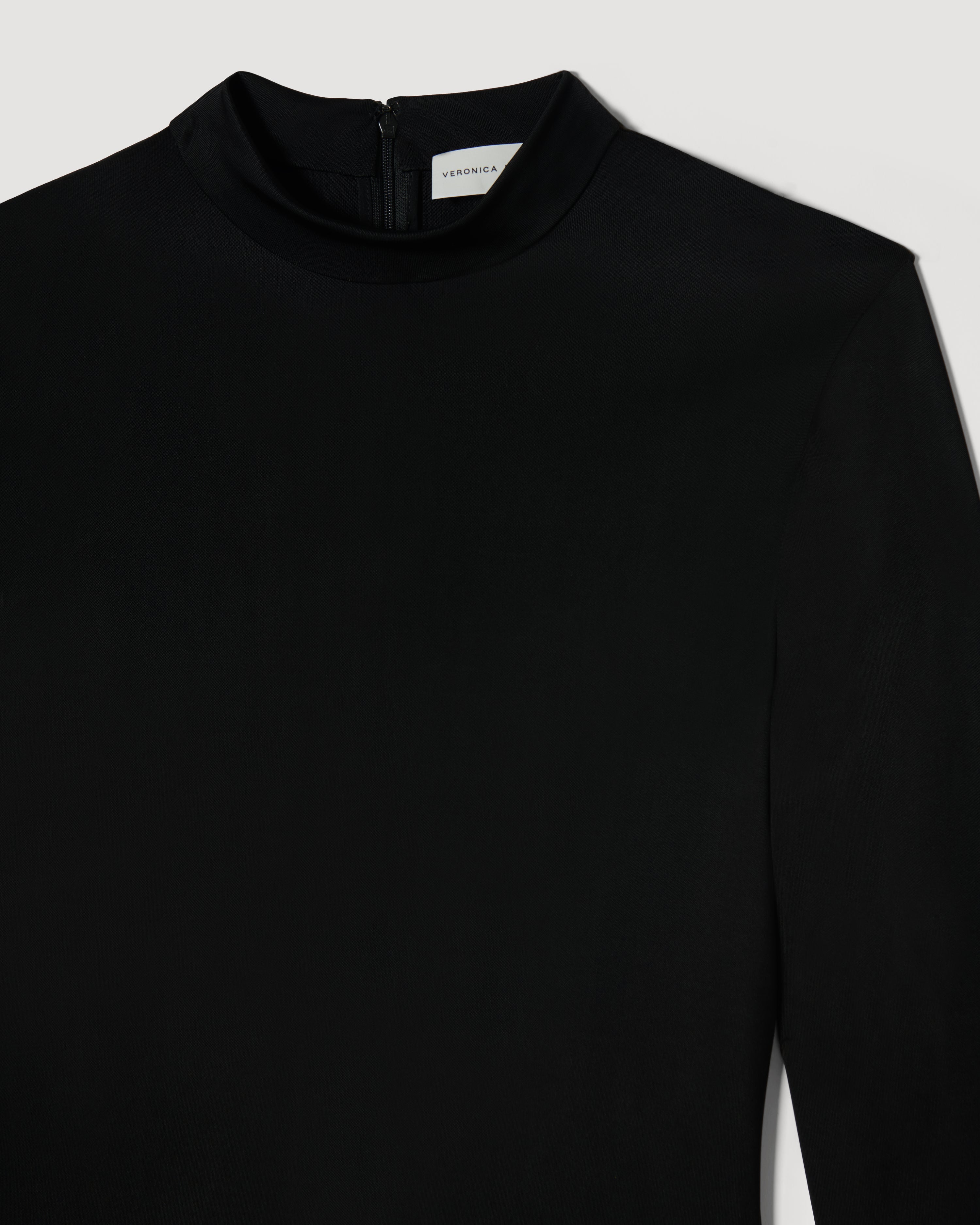 Catalina Dress in Compact Jersey,  Black