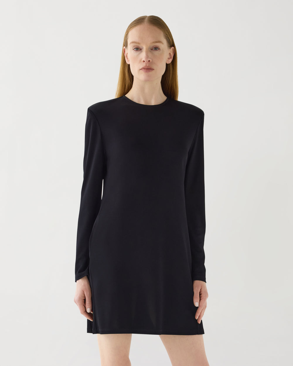 Marcie Dress in Compact Jersey,  Black