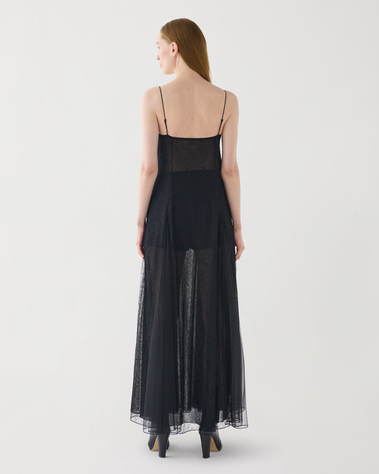 Gigi Dress in Lace, Black