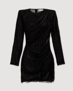 Pia Dress in Silk, Silver Leopard - Veronica De Piante