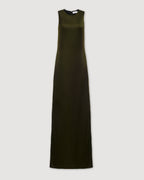 Carmen Dress in Viscose Jersey, Olive - Veronica De Piante