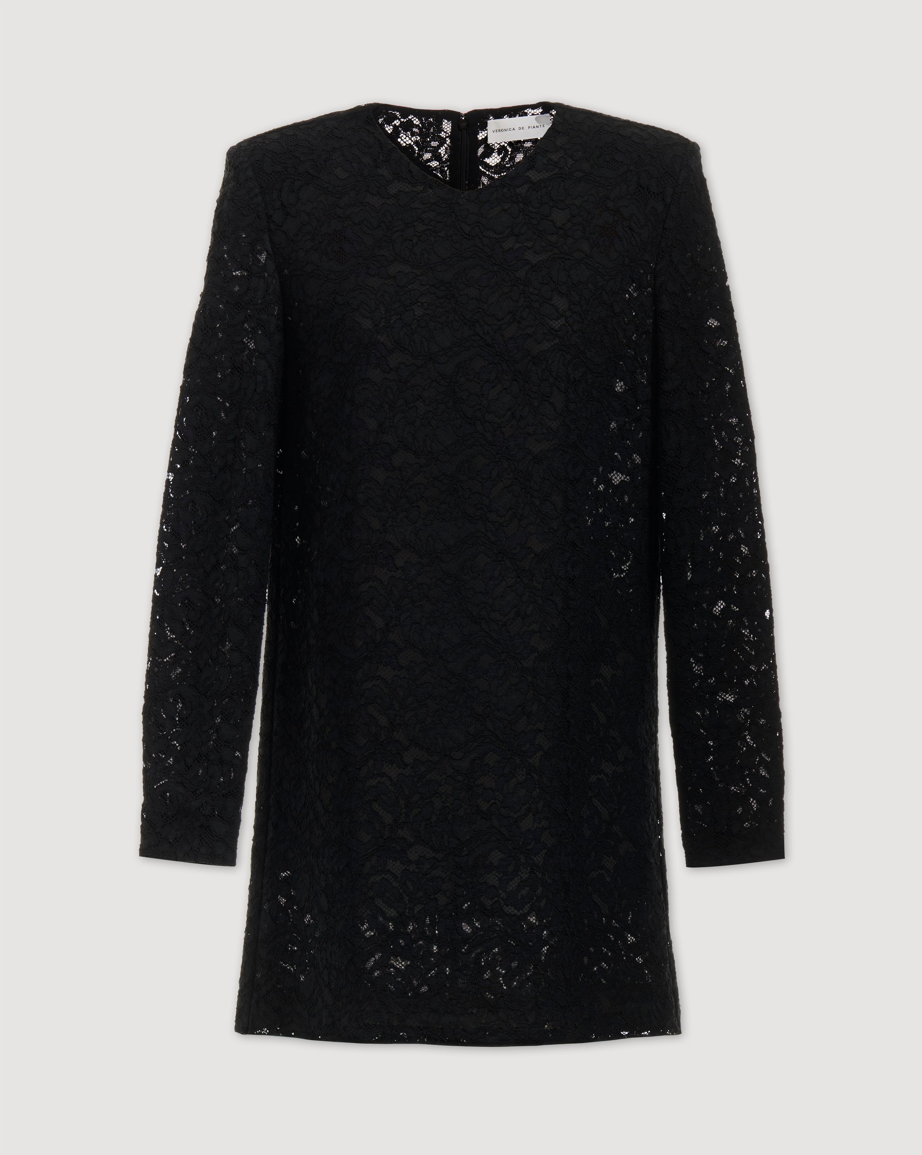 Ellie Dress in Lace, Black