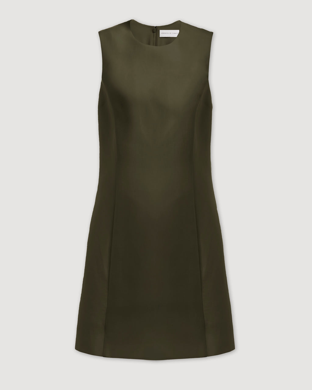 Melodie Dress in Cotton Silk, Olive - Veronica De Piante
