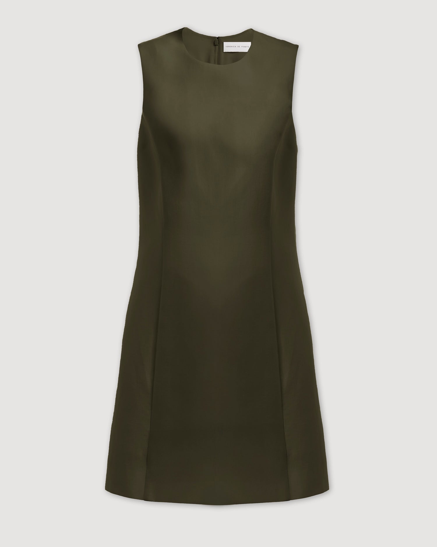 Melodie Dress in Cotton Silk, Olive - Veronica De Piante