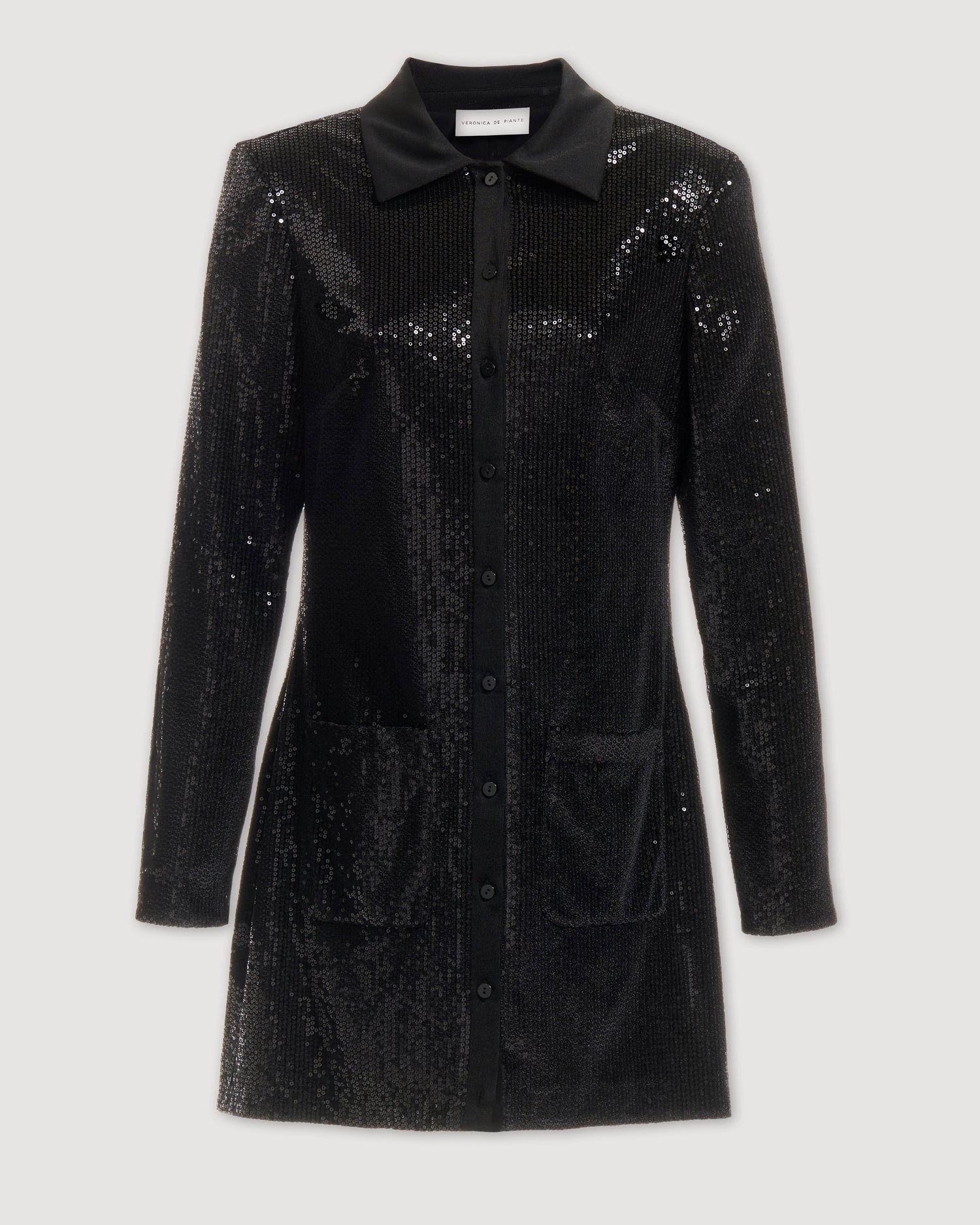 Scarlet Dress in Stretch Sequin, Black