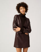 Claude Dress In Leather, Chocolate