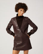 Claude Dress In Leather, Chocolate